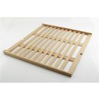 Houten wijnrek boven Tefcold TFW wijnkoelkasten