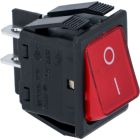 16(4)A 250V - max. temperatuur 120°C
rood verlicht - symbool O - I
inbouwmaat 22x30 mm