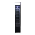 Combisteel glasdeur koelkast smal zwart  - 7455.1384