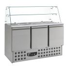 Combisteel saladette glasopstand 3-deurs