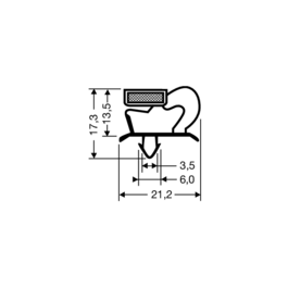 Deurrubber model 38-M