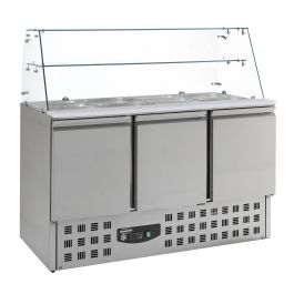 Combisteel saladette glasopstand 3-deurs