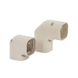 Inoac NH-75W platte korte bocht 90° wit