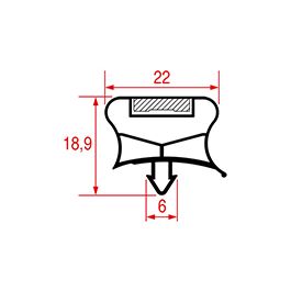 Friulinox deurrubber 600x420 mm