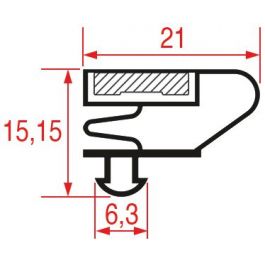 Afinox deurrubber 1016