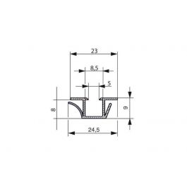 Hard pvc inzetprofiel voor Fermod 2950