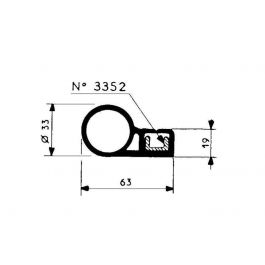 Fermod deurrubber 3461