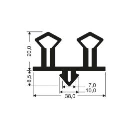 ean: 5414618935268. Dubbel ruit deurrubber koelcellen