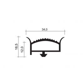 Koelcel en vriesceldeurrubber JCR-024