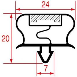 Model 1019 deurrubber en bekend onder 195-M