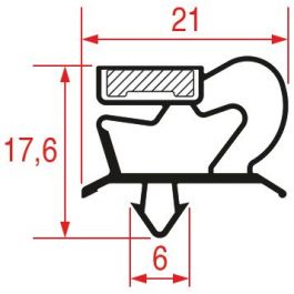 Profiel 1001 deurrubber