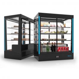 Sayl PAK-RAA koelvitrine met voor- en achterzijde deuren.