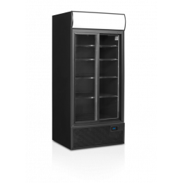 Tefcold FSC891S black glasdeurkoelkast
